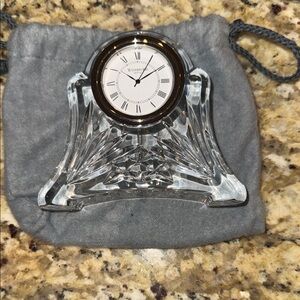 Waterford Crystal Silver Abbey Clock
